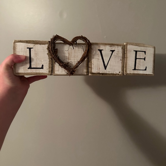 Rustic LOVE Block Decor - Picture 1 of 1